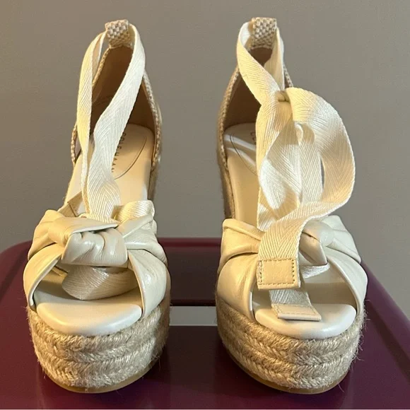 Cole Haan Cloudfeel Hampton Wedge Jute Heel Leather Sandals - Picture 7 of 16